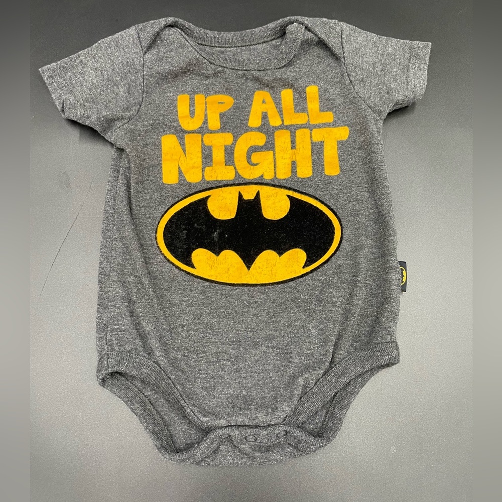 Batman 6/9 months infant up all night onesie